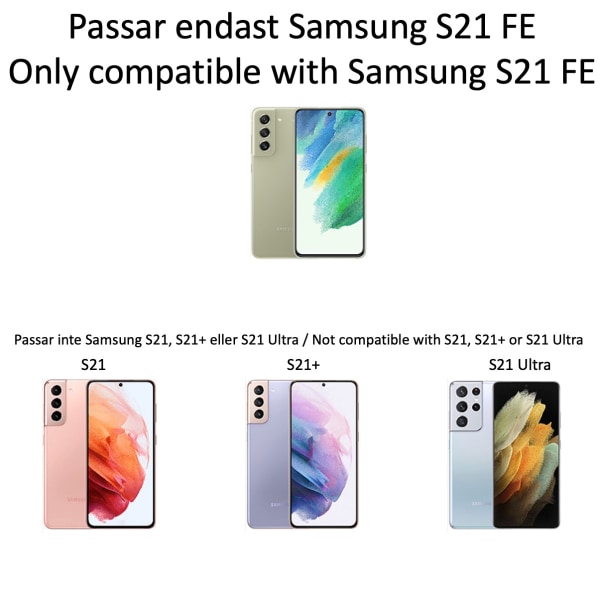 Silikon skal Samsung S21 FE fodral mobilskal skärmskydd - Välj: ROSA  