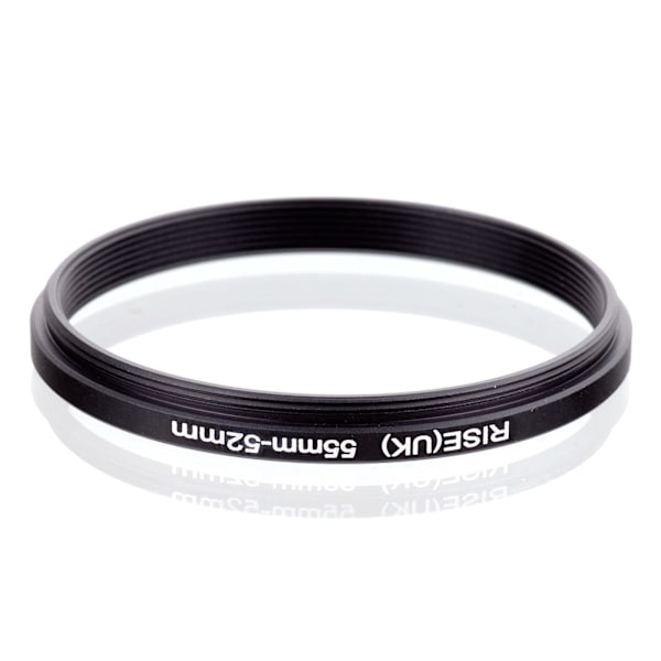 55 - 52 mm adapterring / step-down ring svart