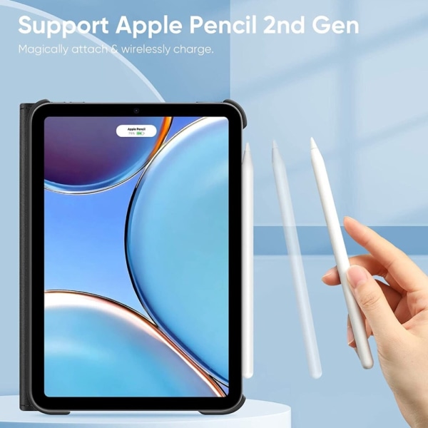 Ipad Mini 6 etui skærmbeskyttelse skal sort - Sort Ipad mini 2021 gen6
