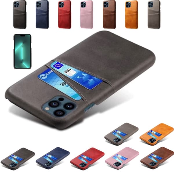 Korthållare Iphone 15 Pro Max skal mobilskal urtag laddare - Röd iPhone 15 Pro Max
