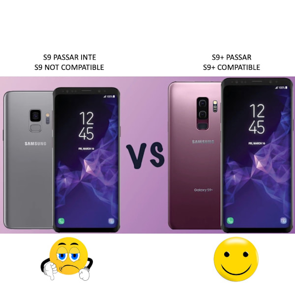 Samsung Galaxy S9 Plus skal fodral - Välj: SVART  