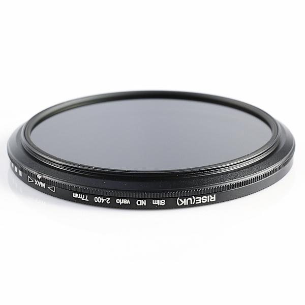 Gråfilter ND2-400 77mm variabelt Svart