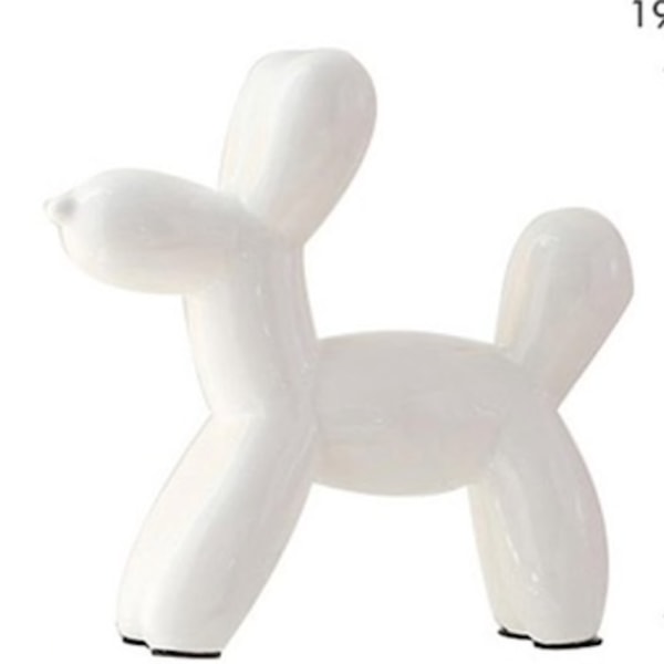 Exklusiv sparbössa vit hund i porslin vit