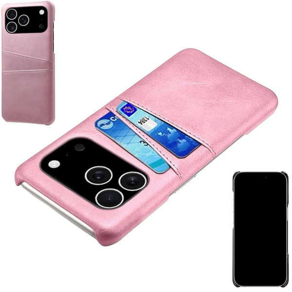 1SWEDEN korttikotelo Iphone 17 Pro Max kuorelle - Pink iPhone 17 Pro Max