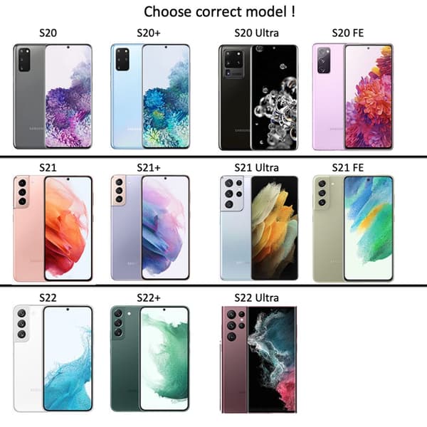 Sort kortholder til Samsung S22/S21/S20 FE/Ultra/Plus - Black S20 Plus Samsung Galaxy