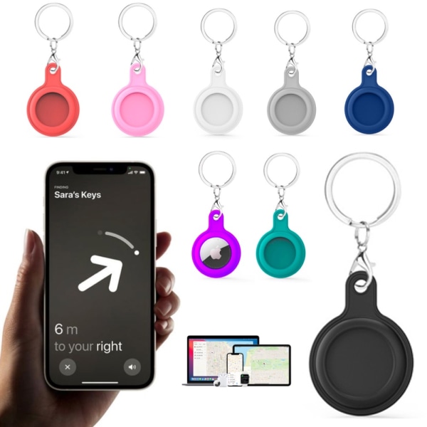 AirTag skal nyckelring fodral hitta i Iphone / Ipad - FÄRG: LILA