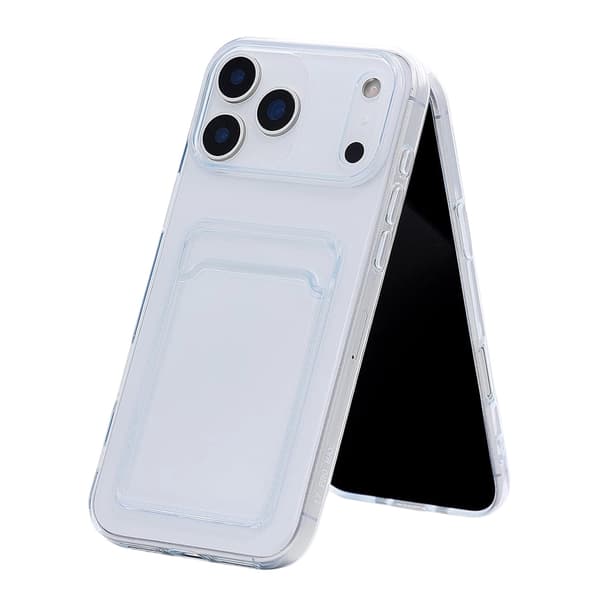 Vælg model: iPhone 14 Pro cover med kortholder Gennemsigtig IPHONE 14 PRO