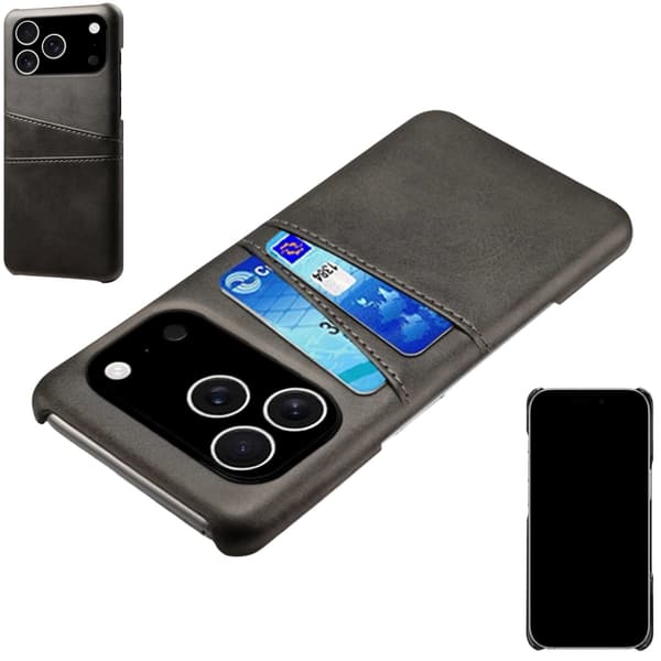 1SWEDEN korttikotelo iPhone 17 Pro -puhelinkuorelle - musta BLACK Iphone 17 Pro