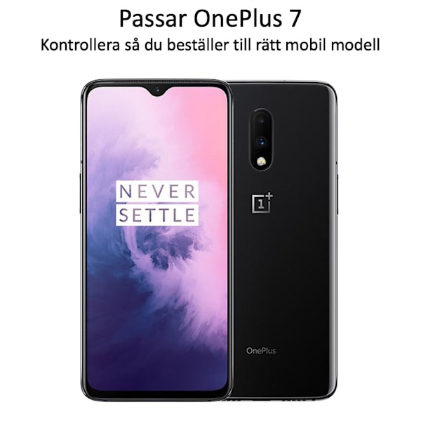 OnePlus 7 näytönsuoja 9H sopii kuoriin, koteloon, kuulokkeisiin - Transparent OnePlus 7