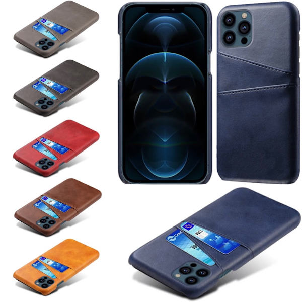 Kortholder til iPhone 13 Pro - Etui med plads til kort og kontanter Sort iPhone 13 Pro