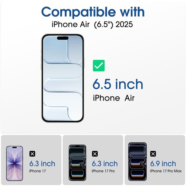 Iphone Air skärmskydd härdat glas premium 1-pack Transparent