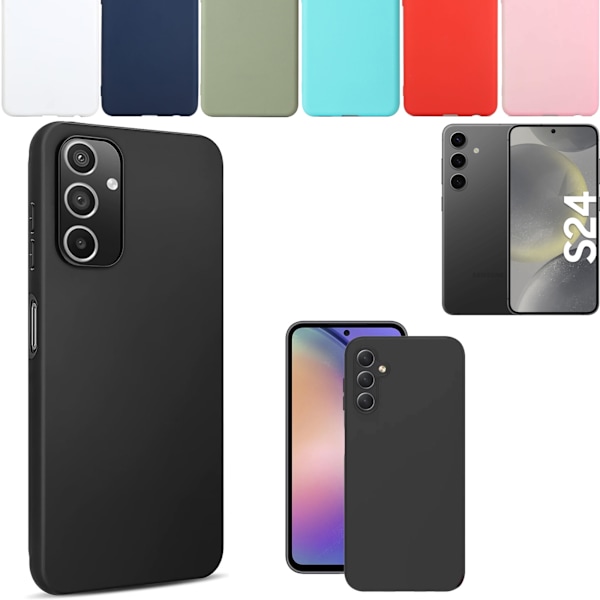 Samsung Galaxy S24 skal mobilskal silikon / TPU - VÄLJ: MÖRKBLÅ Samsung S24