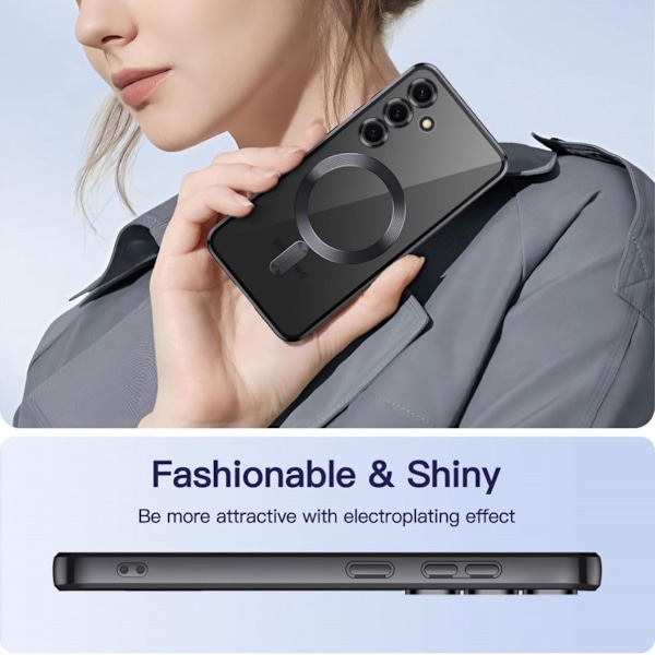 Samsung Galaxy S24 FE skal MagSafe - Transparent / svart Samsung S24 FE