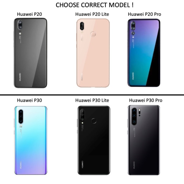 Huawei P20/P30/P40 Pro/Lite skal mobilcover cover beskyttelse Army - Transparent Huawei P30 Pro