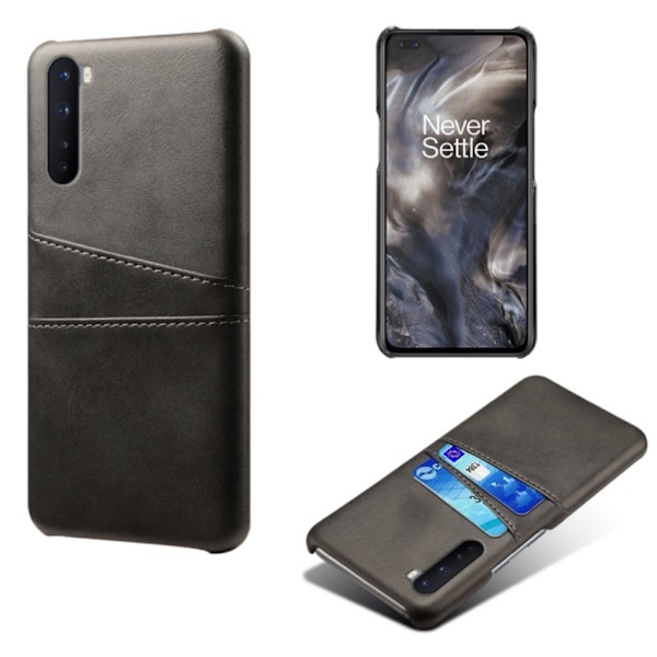 Kortholder OnePlus Nord cover mobilcover udskæring oplader hovedtelefoner - Black OnePlus Nord