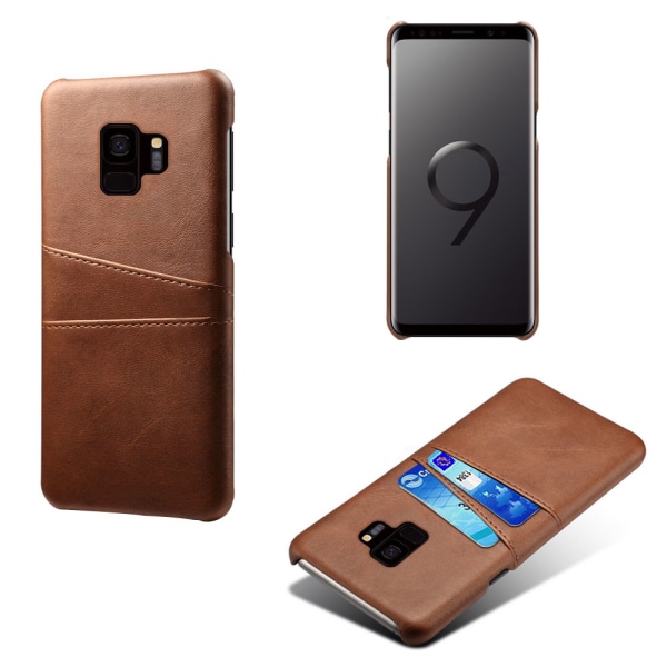 Samsung Galaxy S9 cover - mobilcover med udskæring til oplader og hovedtelefoner Light brown / beige