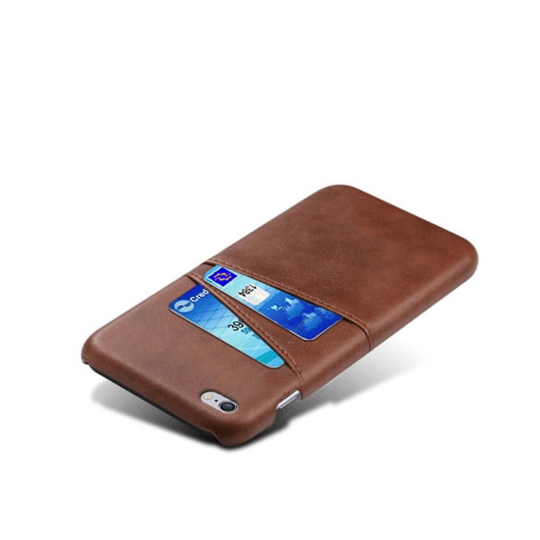 Iphone 6 Plus 6s Plus + beskyttelsescover etui kort visa mastercard - Grå iPhone 6+/6s+