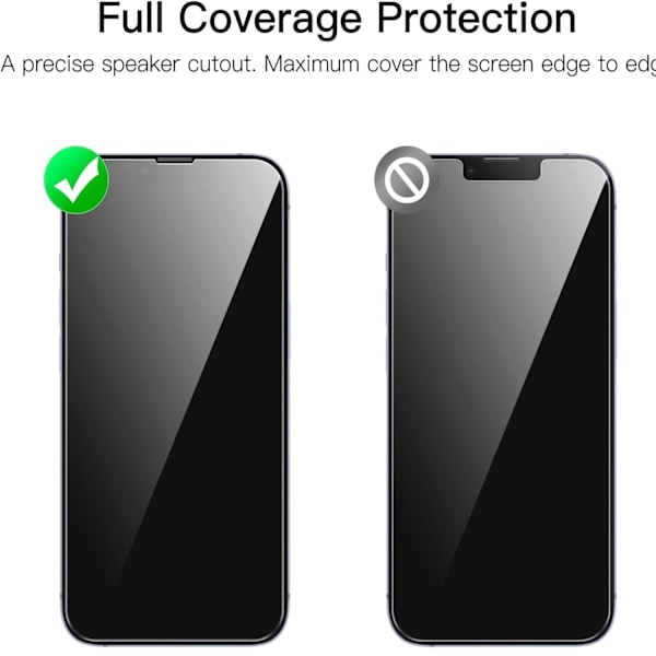 2-Pack iPhone 14 Skärmskydd Härdat Glas Premium transparent
