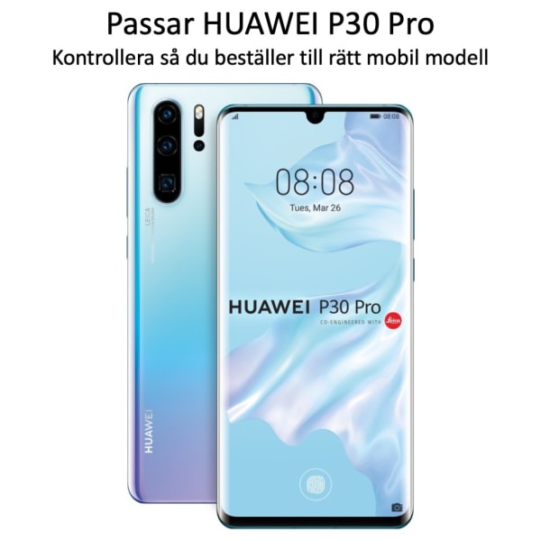 Huawei P30 Pro näytönsuoja 9H sopii kuorikuulokkeisiin - Transparent Huawei P30 Pro