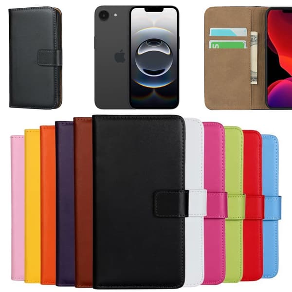 iPhone 16e etui pung cover kortholder Vælg: Rød Iphone 16e