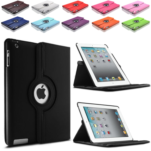 Beskyttelse 360° rotation iPad 2/3/4 etui stativ skærmbeskyttelse skal bag: Lyseblå Ipad 2/3/4 fra 2011/2012 Ikke Air