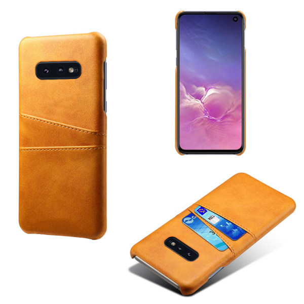 Samsung S10E beskyttende etui cover læder kort visa amex mastercard - Sort Samsung Galaxy S10E