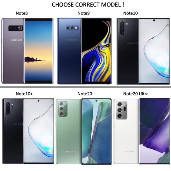 Samsung Galaxy Note 20/10/9/8 Plus/Ultra skal etui cushion - Transparent Note 20 Ultra case