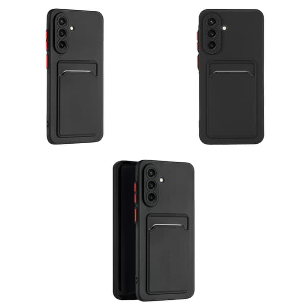 Mobilcover til Samsung Galaxy A57 cover med kortplads sort