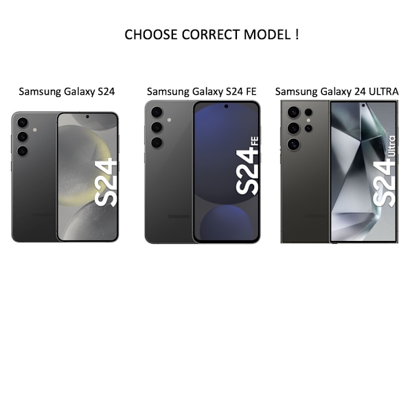 Sort Slot Kortlomme Skal Beskyttelse Samsung Galaxy S24 FE/ULTRA - Black SAMSUNG S24