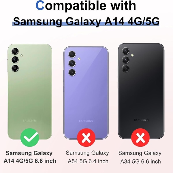 Samsung Galaxy A14 cover mobilskal silikone /  TPU - VÆLG: GREEN  