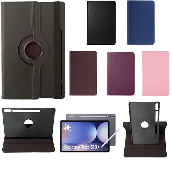 360 fodral Samsung Galaxy Tab S10+ skärmskydd skal brun - Brun Brun