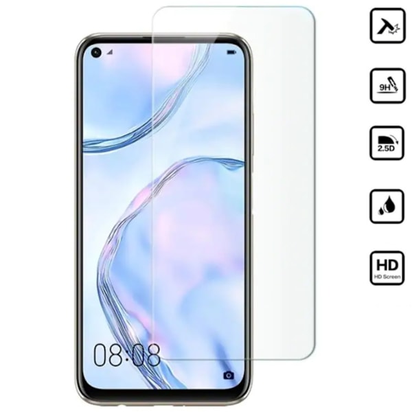 Huawei P40 lite 4G skærmbeskytter 9H passer til cover etui hovedtelefoner - Transparent Huawei P40 lite