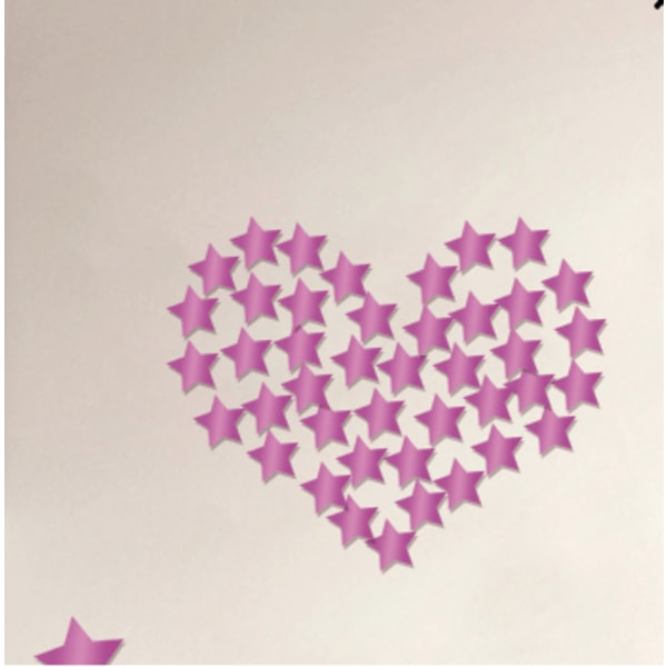 Rosa stjärnor med självhäftande baksida dekor 7777 | Fyndiq