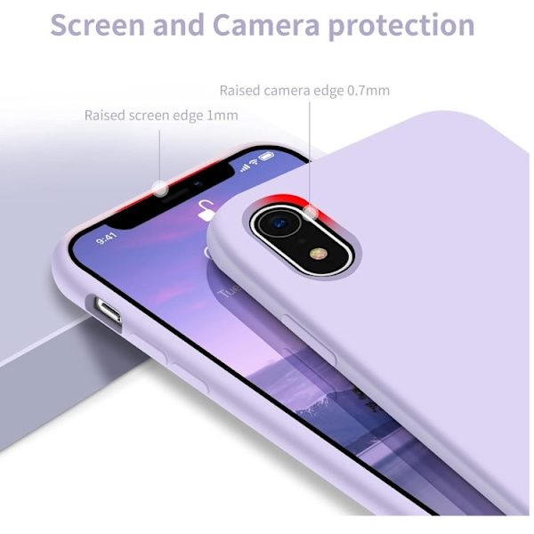 iPhone XR - Gummibelagt Silikon Skal Skin Pro® Lila Purple