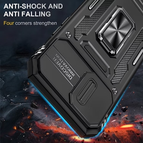 iPhone 15 Pro Max - Skal CamShield / Kameraskydd Ringhållare Svart Black