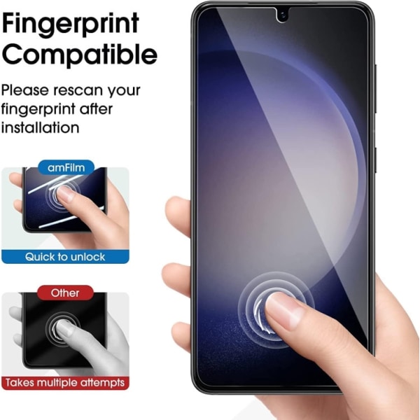 3-Pack Skärmskydd Samsung Galaxy S23 inkl Monteringsram