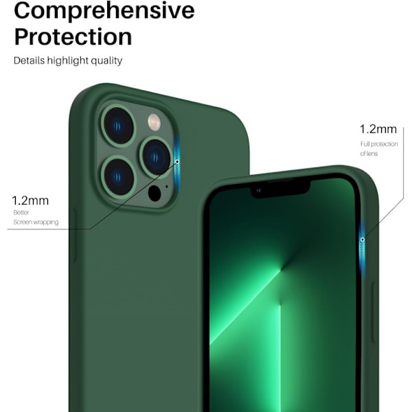 iPhone 12/12 Pro - Gummibelagt Stöttåligt Silikon Skal Grön Green