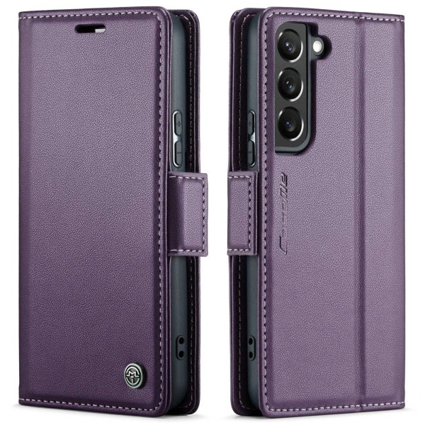 Samsung Galaxy S21 - Fodral Premium Läder RFID Skyddat CaseMe® L Purple