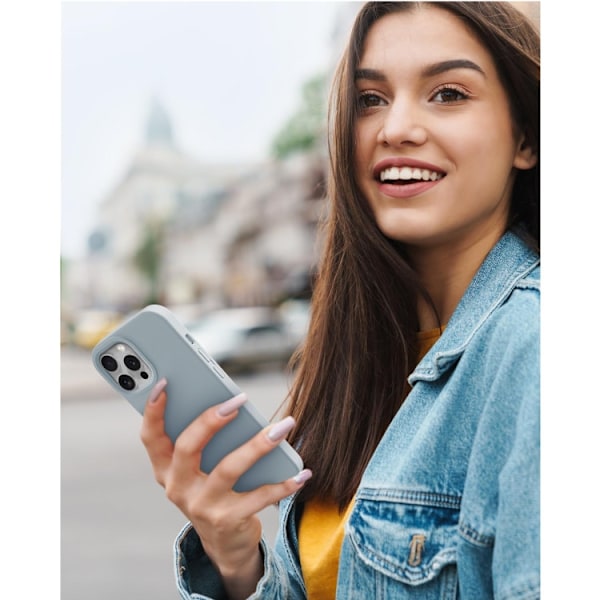 iPhone 11 - Gummibelagt Stöttåligt Silikon Skal Ljusgrå LightGrey