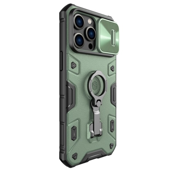 iPhone 13 Pro Max - Nillkin CamShield Armor Skal Grön iPhone 13 Pro Max