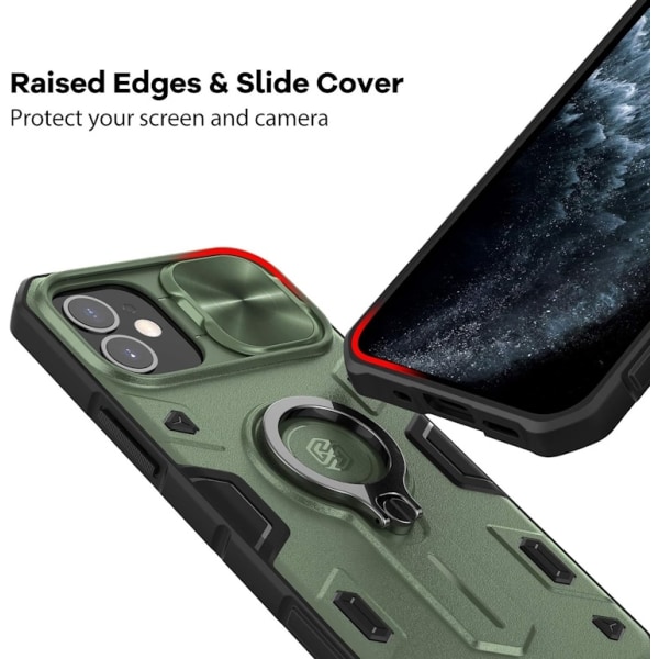 iPhone 12/12 Pro - Stöttåligt Skal CamShield med Ringhållare Nil