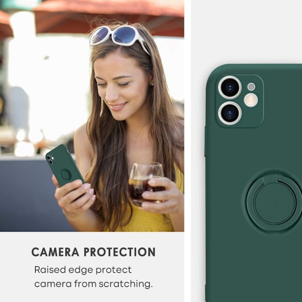iPhone 11 - Stöttåligt Skal Ringhållare CamShield Grön Green