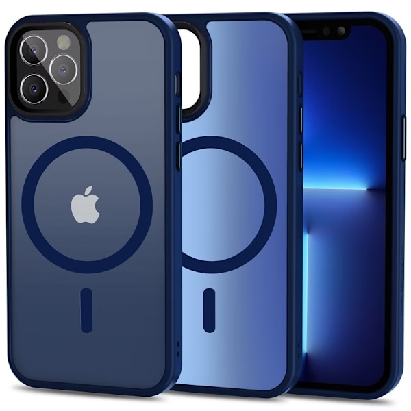 iPhone 15 Pro Max - MagSafe skal MagMat Stöttåligt Matt Blå Blue