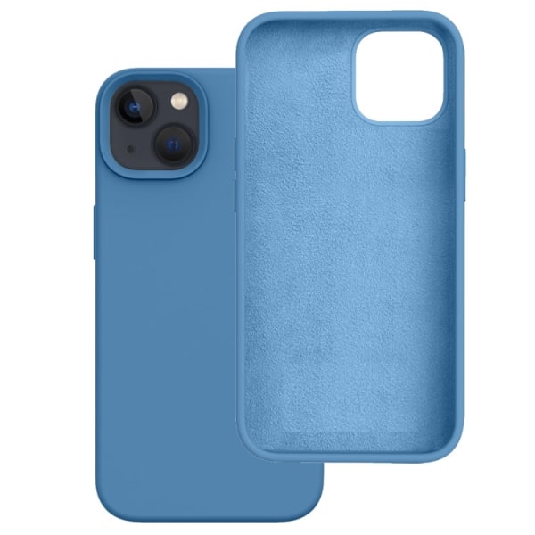 iPhone 13 - Gummibelagt Stöttåligt Silikon Skal Navy Blå Blue