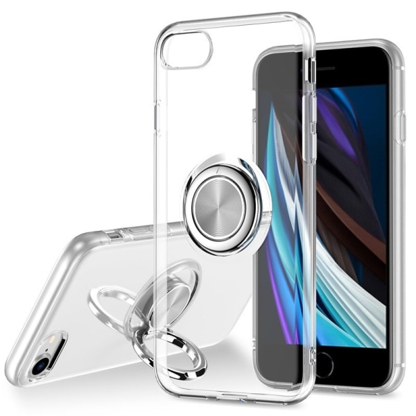 iPhone 7/8/SE - Silikonskal Magnetisk Ringhållare Välj Färg Blue Blå
