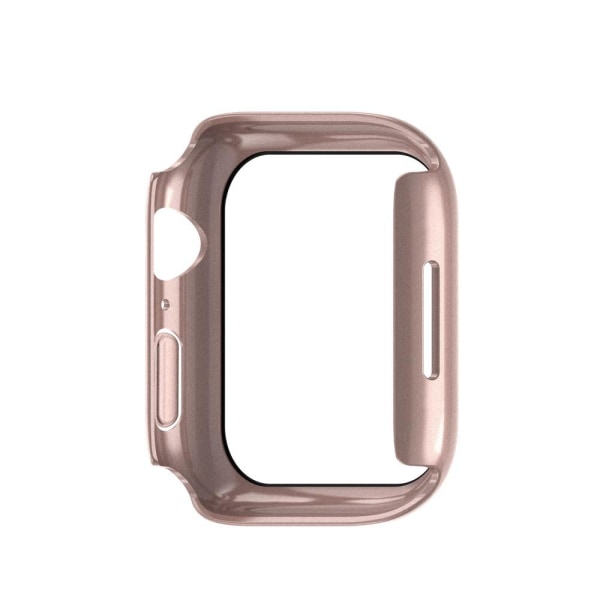 Heltäckande Skal Härdat Glas Apple Watch 38/40/42/44 mm Roséguld PinkGold 44mm