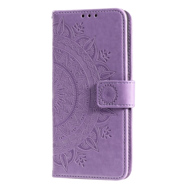Samsung S21 FE - Mandala Plånboksfodral - Lila Purple Samsung Galaxy S21 FE