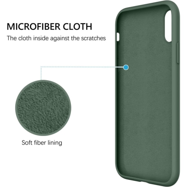 iPhone X/XS - Gummibelagt Stöttåligt Silikon Skal Grön Green iPhone X/XS