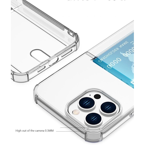 iPhone 12/12 Pro - Stöttåligt Skal med Kortfack Nordic® Transparent Transparent