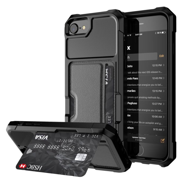 iPhone 7/8/SE - Stöttåligt Bumper Skal Kortfack Nordic® Svart Black iPhone 7/8/SE  ea02 | Black | iPhone 7/8/SE | Fyndiq